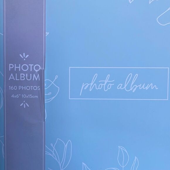 New Eccolo blue flowers floral family photo album memories for 4 x 6 photos - Picture 4 of 8